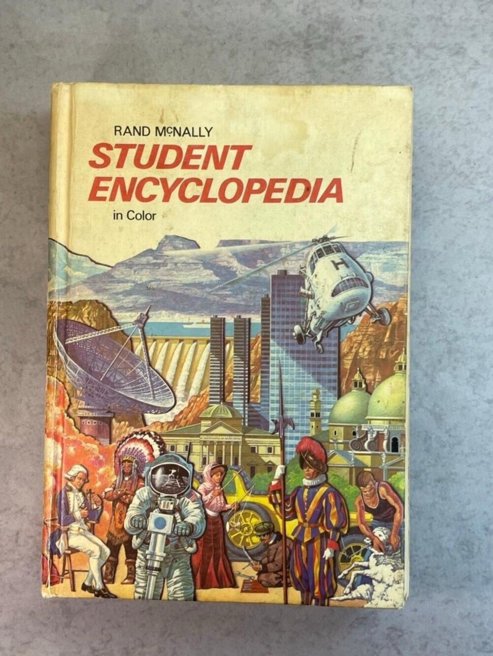 Rand McNally Student Encyclopedia in Color - Illustrated Hardcover - Cream & Red